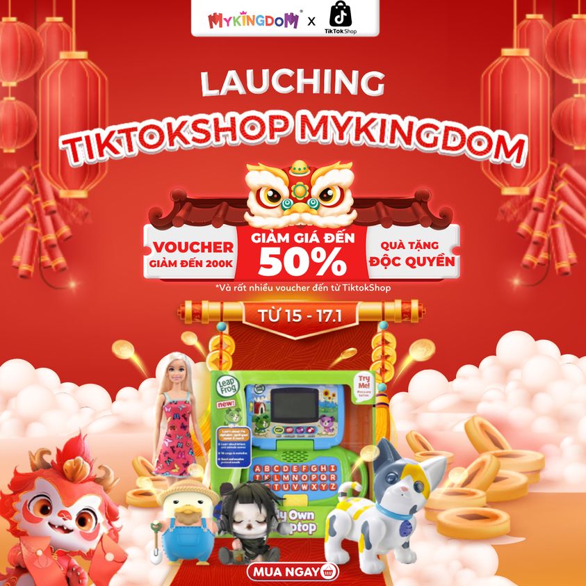 TikTok Shop Mykingdom đổ bộ, giảm giá đến 50.jpg